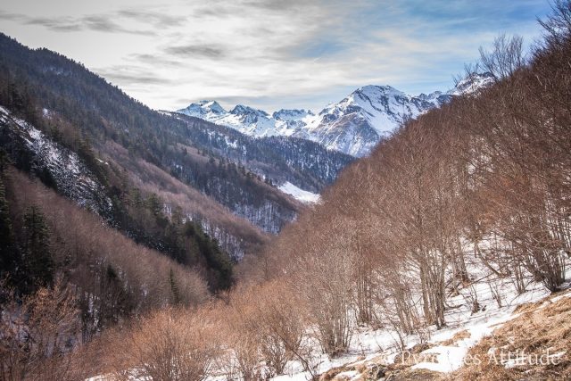 Randonnée vers le cirque de Lis en hiver