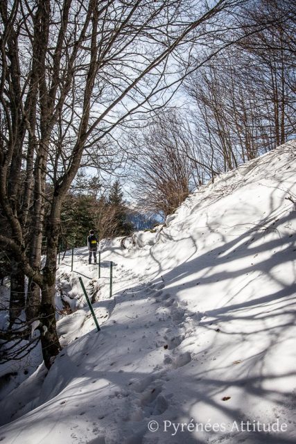 Randonnée vers le cirque de Lis en hiver